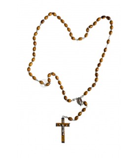 Terço Madeira de Oliveira oval 7/9 mm