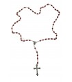 Wood rosary, brown, oval, 5/6mm