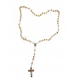 Wood rosary, white, 6mm