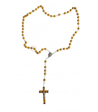 Terço Madeira bege 6 mm