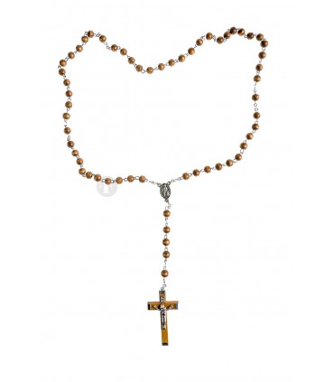 Terço Madeira castanho 6 mm