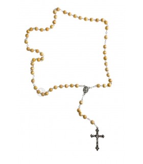 Terço Madeira branco 7 mm