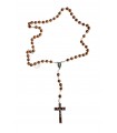 Wood rosary, brown, 7mm