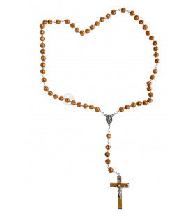 Terço Madeira gomos castanho 8 mm