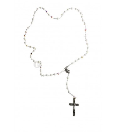 Terço de Cristal branco 6mm