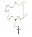 Crystal rosary, branco, 10mm