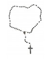 Crystal rosary, preto, 5mm