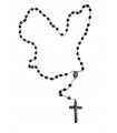 Crystal rosary, preto, 7mm