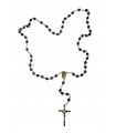 Crystal rosary, preto, golden chain, 7mm