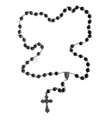 Terço de Cristal preto 10mm