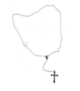 Terço de Cristal transparente 5mm