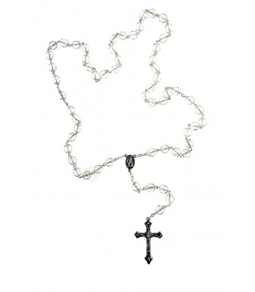 Terço de Cristal transparente 10mm