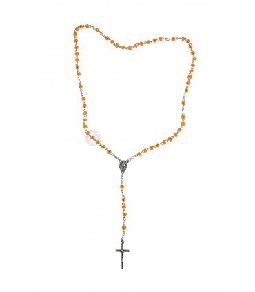 Terço Missanga amarelo 4mm