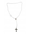 White rosary, 4,5mm