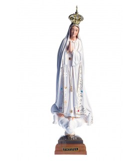 Nossa Senhora de Fátima pintura clássica 36 cm