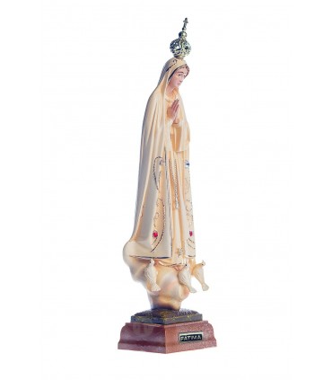 Our Lady of Fatima, patina painting, 18 cm