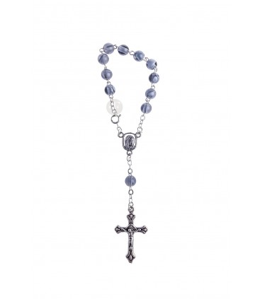 Mother of pearl ten, tinted, grey, 7mm