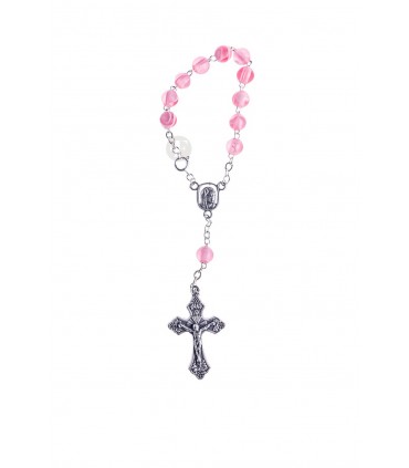 Mother of pearl ten, tinted, pink, 7mm