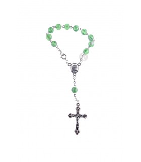 Mother of pearl ten, tinted, green, 7mm