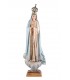 Nossa Senhora de Fátima pintura granitada olhos cristal 83 cm