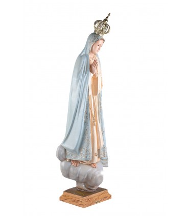 Our Lady of Fatima, granite painting, cristal eyes, 83 cm