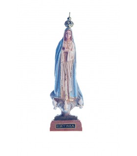 Nossa Senhora de Fátima pintura granitada 12 cm