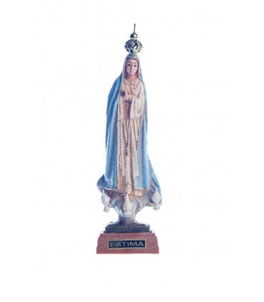 Nossa Senhora de Fátima pintura granitada 12 cm