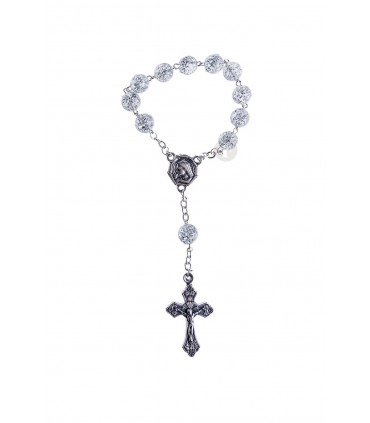 Dezena de plático, matizada, transparente, 8mm