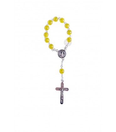 Plastic ten, tinted, yellow, 8mm