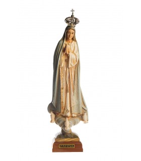 Nossa Senhora de Fátima pintura granitada 36 cm