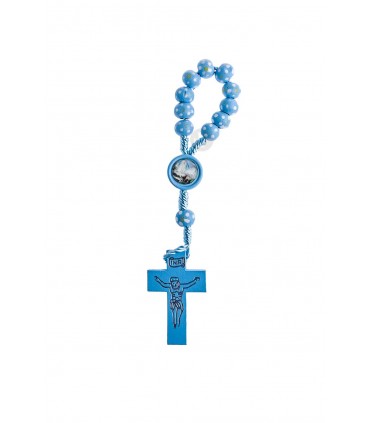 Dezena de Madeira azul cordel 7mm