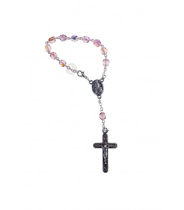 Dezena de Cristal rosa 7mm