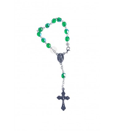 Dezena de Cristal verde 6mm