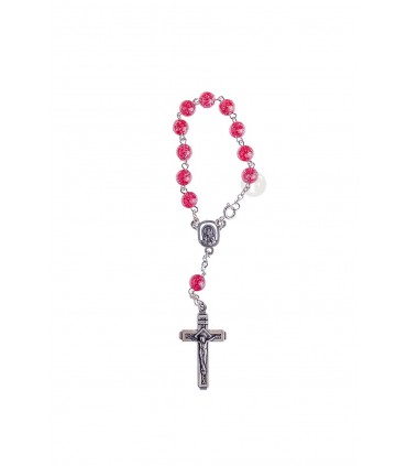 Dezena de Plástico matizada rosa 8mm