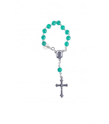 Dezena de Plástico matizada verde 8mm