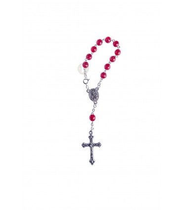 Dezena de Plástico matizada vermelha 8mm