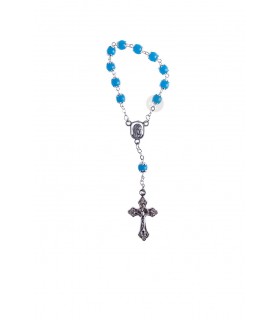 Dezena de Plástico azul com guarnição 7mm