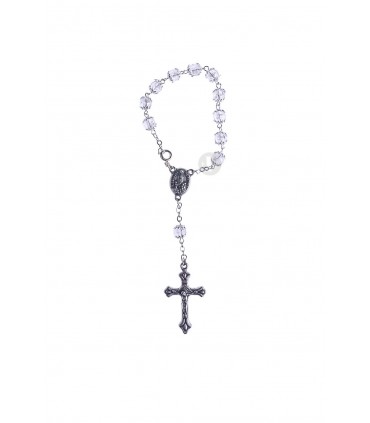 Dezena de Plástico branco transparente com guarnição 7mm