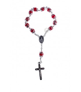 Dezena de Plástico vermelha com guarnição 7mm