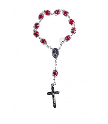 Dezena de Plástico vermelha com guarnição 7mm