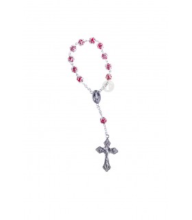 Dezena de Plástico vermelho transparente com guarnição 7mm