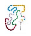 Plastic rosary, missionary, 30/19mm