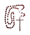 Wood rosary, light brown, 25mm
