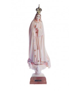 Nossa Senhora de Fátima marfim com galão 28 cm