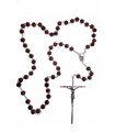 Wood rosary, ornate, 20mm