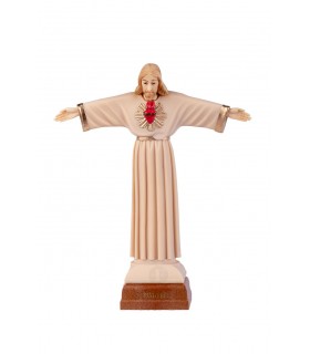 Cristo Rei cor creme com galão 20 cm