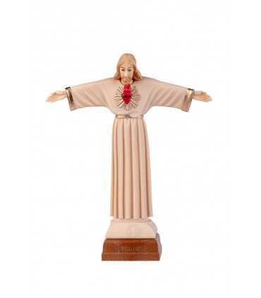 Cristo Rei cor creme com galão 20 cm