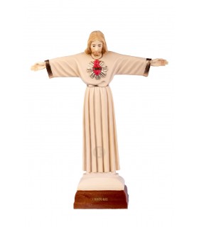 Cristo Rei cor creme com galão 27 cm