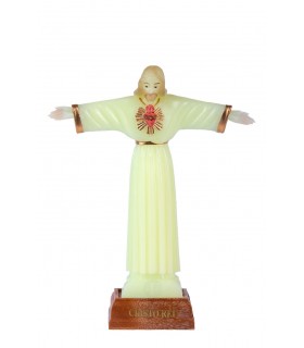 Cristo Rei luminoso com galão 13 cm