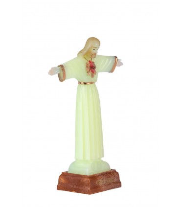 Cristo Rei, luminoso, com galão, 13 cm